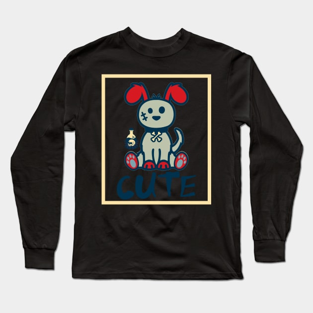 Cute But Creepy Retro Halloween Long Sleeve T-Shirt by alcoshirts